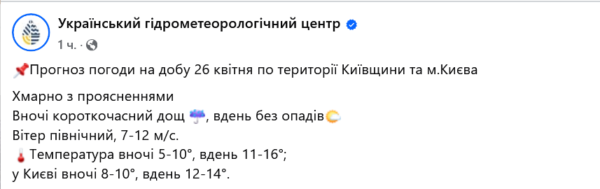 Нестабільна погода — чи очікувати опади у Києві завтра - фото 1